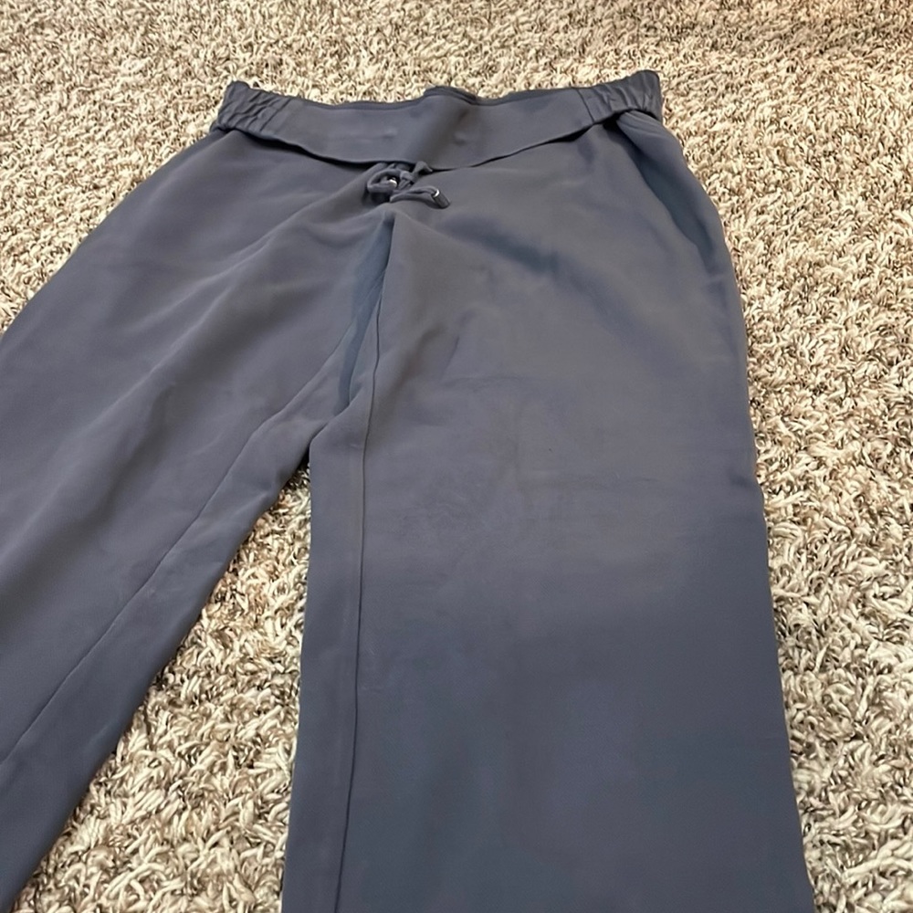 Wide leg drawstring pants